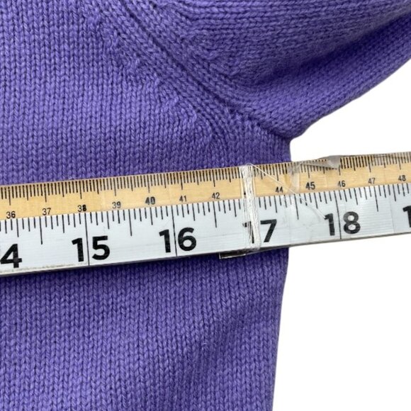 Lord & Taylor Women's Purple Cashmere Turtleneck Long Sleeve Sweater Small - Picture 5 of 7